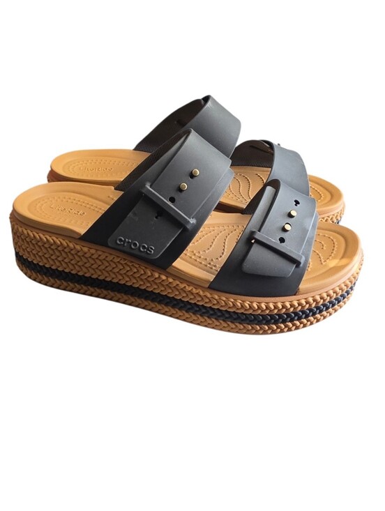 CROCS Shoes - Crocs Brooklyn Buckle Women's  Low Wedges Size 7